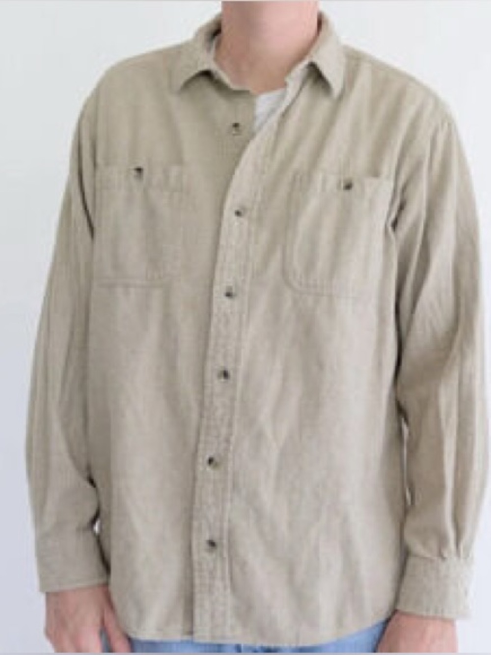 Red Head | 100% Cotton Beige Button-Up Workshirt Jacket Size Medium